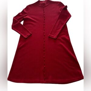 Elegant Red Long Sleeve Dress